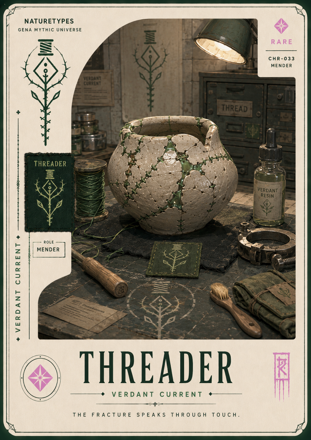 Threader card art for the Mender NatureType
